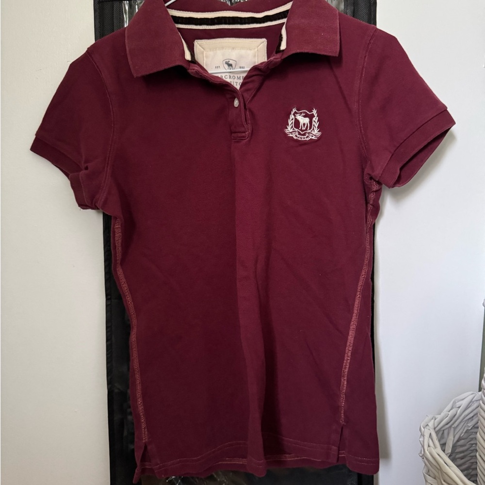 Abercrombie Maroon Polo T-Shirt